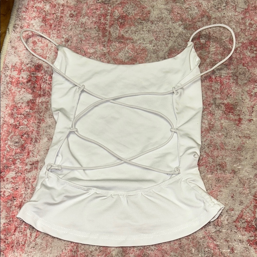 White open back Women's Top